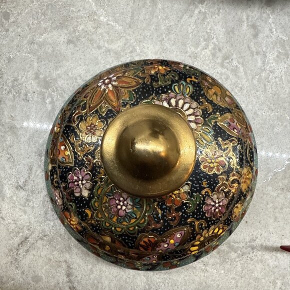 Rare Vintage Satsuma with lid and stand - Picture 6 of 10